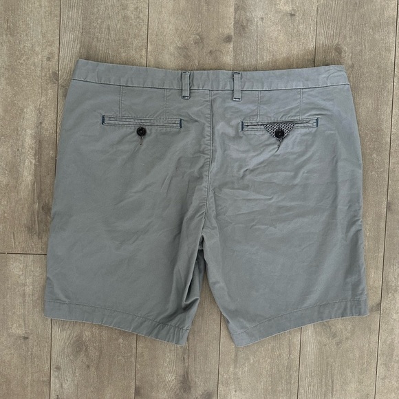 New Ted Baker London Light Gray Premium Selvedge Chino Shorts 40R - Picture 16 of 16